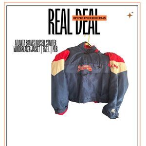 Atlanta Braves Russell Starter Windbreaker Jacket | Size L | MLB